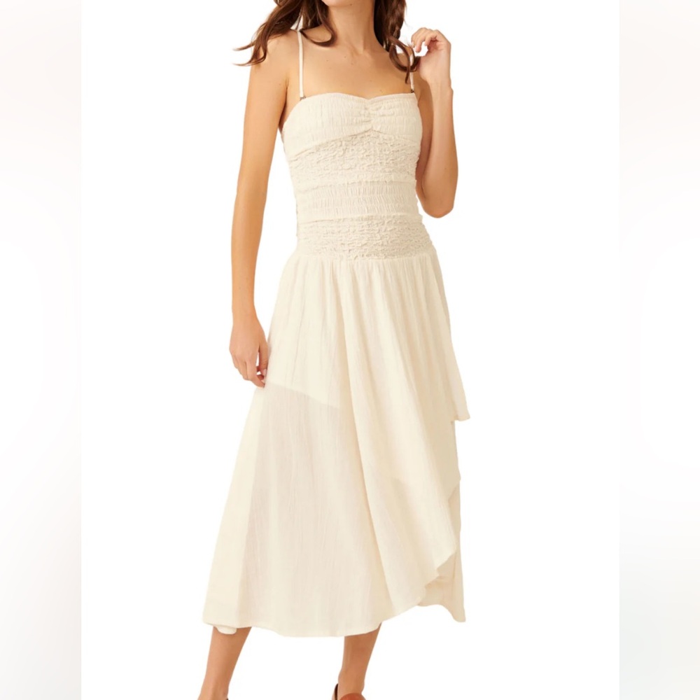 Free People Sparkling Moment Midi Dress - Ivory, NWT, XS